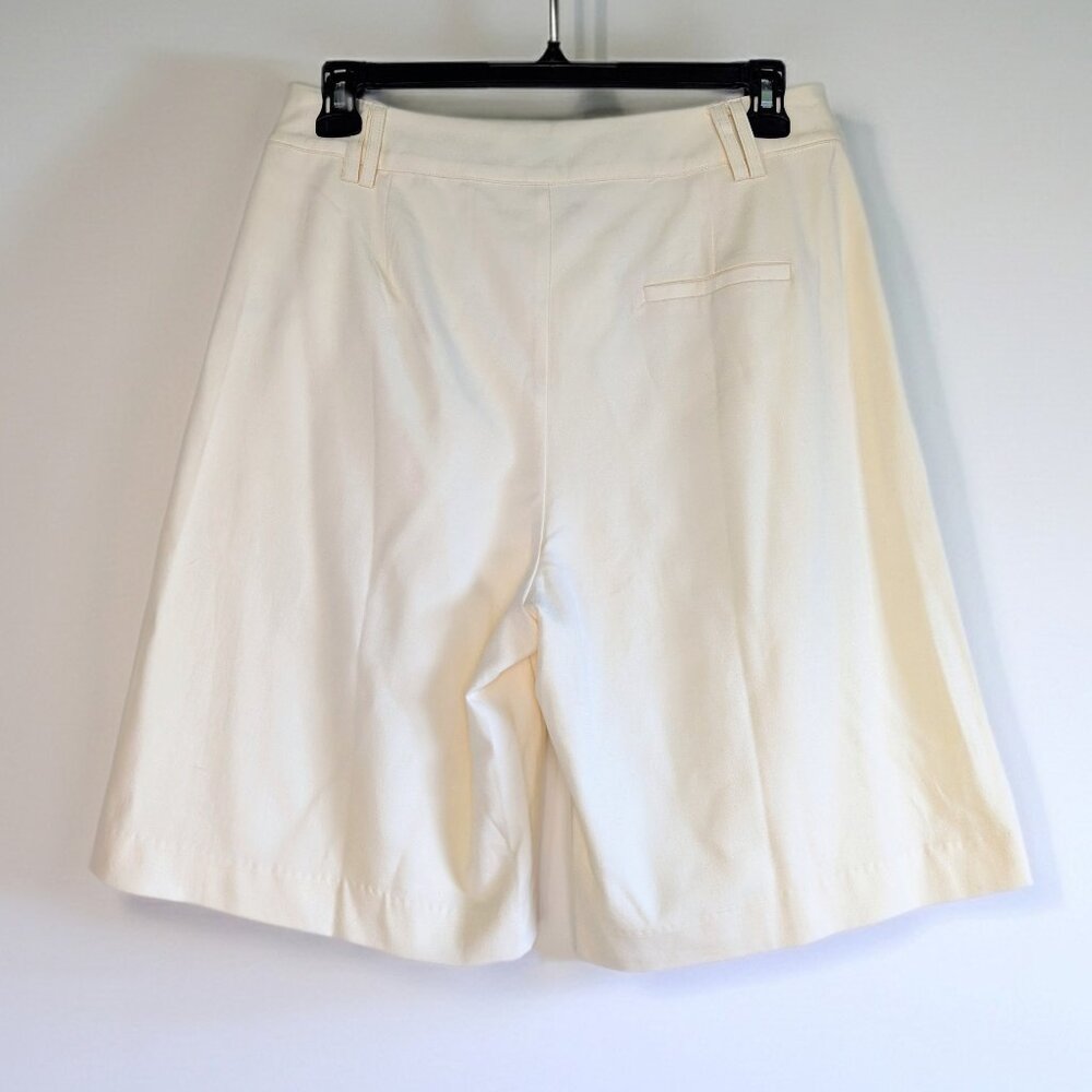NWT DISSH Beckham Bermuda Shorts Cream US 10 Quiet Luxury Old Money Euro Summer - Picture 5 of 15